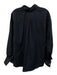 Ann Mashburn Size L Navy Cotton Quarter Button Long Sleeve Top Navy / L