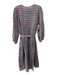 India Collection Emerson Fry Size S Blue, Orange, Multi Cotton Long Sleeve Dress Blue, Orange, Multi / S