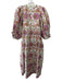 Mille Resort & Travel Size XS White, Pink, Multi Cotton Abstract Floral Dress White, Pink, Multi / XS