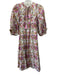 Mille Resort & Travel Size XS White, Pink, Multi Cotton Abstract Floral Dress White, Pink, Multi / XS