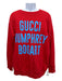 Gucci Size L Red & Blue Cotton Graphic Crewneck Men's Long Sleeve Shirt Red & Blue / L