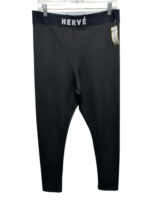 Herve by Herve Leger Size L Black Polyester Blend Elastic Waistband Leggings Black / L