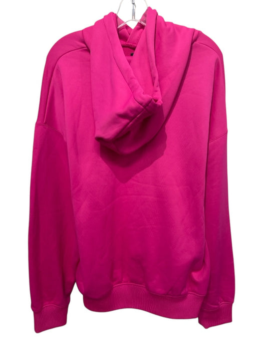 Lacoste Size M Fuchsia Pink Polyester Logo Long Sleeve Oversize Hoodie Sweater Fuchsia Pink / M