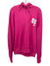 Lacoste Size M Fuchsia Pink Polyester Logo Long Sleeve Oversize Hoodie Sweater Fuchsia Pink / M