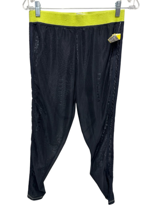 Adidas x Fiorucci Size L Black & Neon Yellow Polyester Mesh Logo Print Pant Set Black & Neon Yellow / L