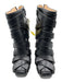 Christian Louboutin Shoe Size 39 Black Leather Strappy Square Toe Booties Black / 39