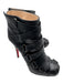 Christian Louboutin Shoe Size 39 Black Leather Strappy Square Toe Booties Black / 39