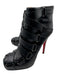Christian Louboutin Shoe Size 39 Black Leather Strappy Square Toe Booties Black / 39
