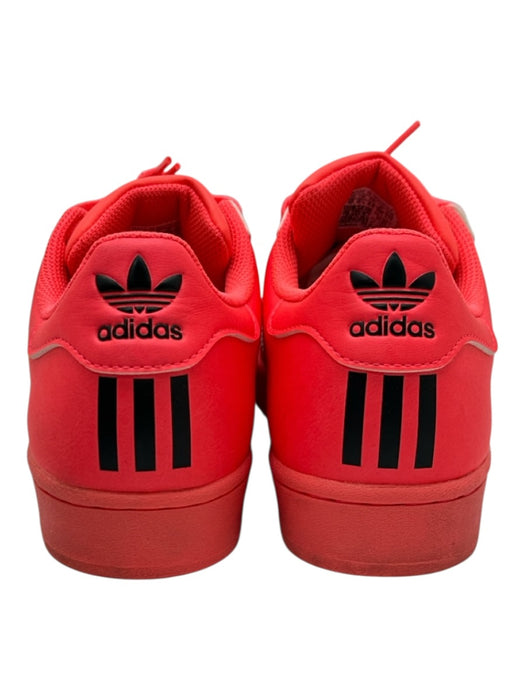 Adidas Shoe Size 10 Red Leather Solid Sneaker Men's Shoes Red / 10