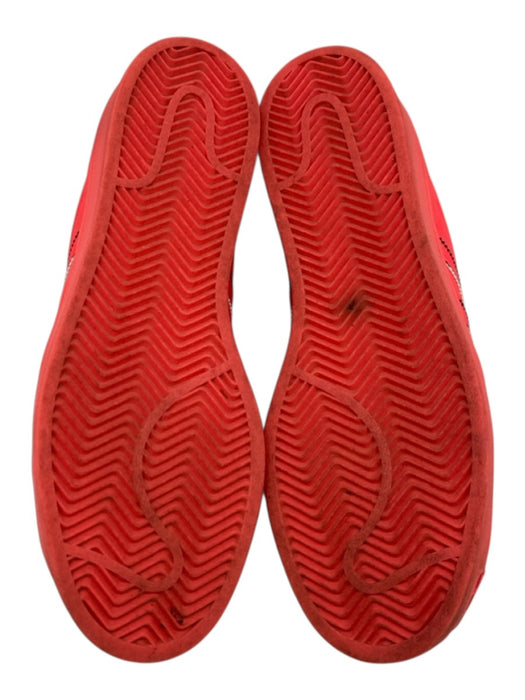Adidas Shoe Size 10 Red Leather Solid Sneaker Men's Shoes Red / 10