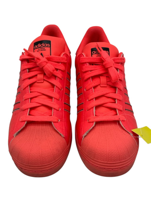Adidas Shoe Size 10 Red Leather Solid Sneaker Men's Shoes Red / 10
