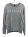 Versace Size XL Gray Cotton Blend logo Sweatshirt Crew Men's Long Sleeve Shirt Gray / XL