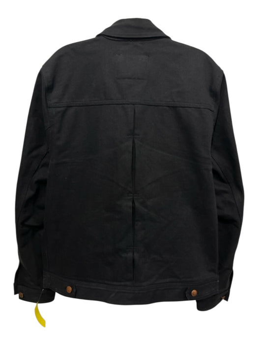 Edwin Size L Black Cotton Solid Denim Trucker Men's Jacket Black / L
