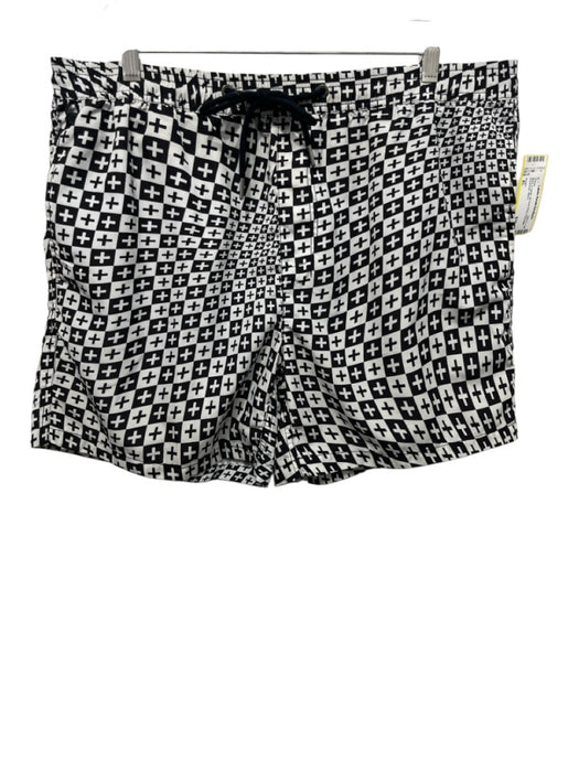 Ksubi Size XL Black & White Polyester All Over Print Men's Shorts Black & White / XL