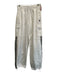 Adidas Size L White & Black Cotton Elastic Waist Cargo Jogger Pants White & Black / L