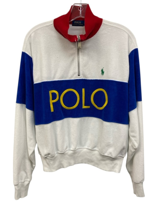 Polo Ralph Lauren Size L / M White, Blue, Red Cotton Terry Cloth Short Set White, Blue, Red / L / M