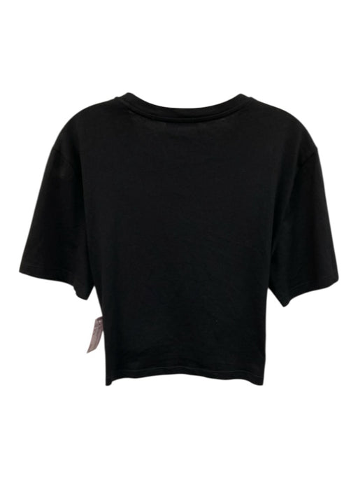 Versace Size M / 42 Black Cotton Safety Pin Rhinestone T Shirt Top Black / M / 42