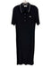 Lacoste Size 42 Black Polyester Blend Short Sleeve Rhinestone Logo Dress Black / 42