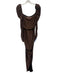ASTR The Label Size Medium Metallic Brown Nylon Blend Long puff sleeve Dress Metallic Brown / Medium