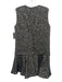 Dolce & Gabbana Size 44 Black, White, Brown Wool Blend Sleeveless Tweed Dress Black, White, Brown / 44