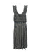 Pomander Place Size Medium Navy blue & Cream Rayon Blend Sleeveless Dress Navy blue & Cream / Medium