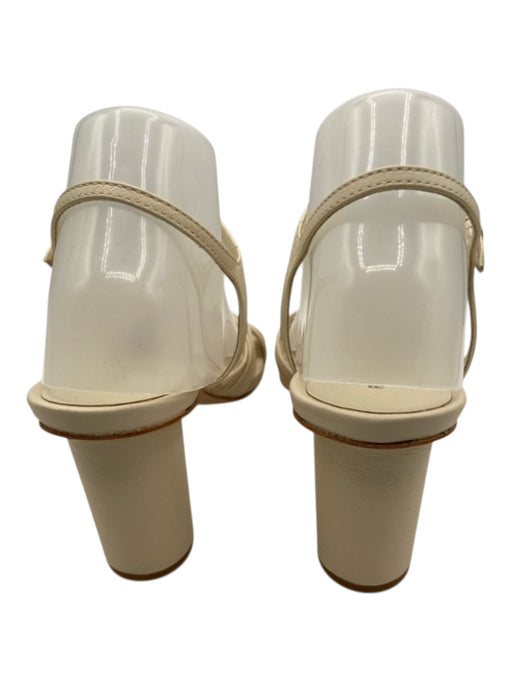 Reformation Shoe Size 8.5 Ivory White Leather Upper Ankle Strap Sandals Ivory White / 8.5