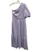 Self-Portrait Size 8 Light Purple Polyester One Shoulder Pleated Tiered Dress Light Purple / 8