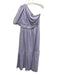 Self-Portrait Size 8 Light Purple Polyester One Shoulder Pleated Tiered Dress Light Purple / 8