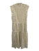 Mii Size Small Yellow, Blue, White Cotton & Silk Sleeveless Plaid Tiered Dress Yellow, Blue, White / Small