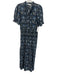 A Piece Apart Size Est Small Black, Blue, Yellow Cotton & Silk Floral Dress Black, Blue, Yellow / Est Small