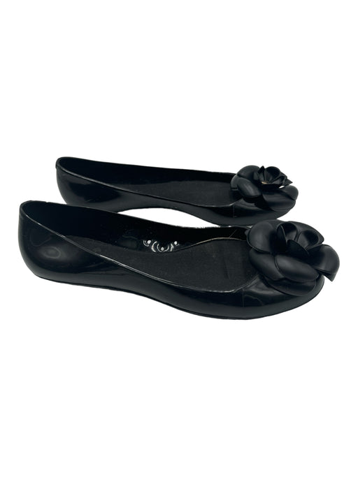 Kate Spade Shoe Size 6 Black Flower Slip On Round Toe Flats Black / 6