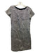 Theory Size P Gray Linen Blend Short Sleeve Back Zip Dress Gray / P