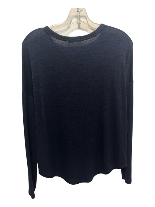 Rag & Bone Size M Navy Rayon Heathered Long Sleeve Top Navy / M