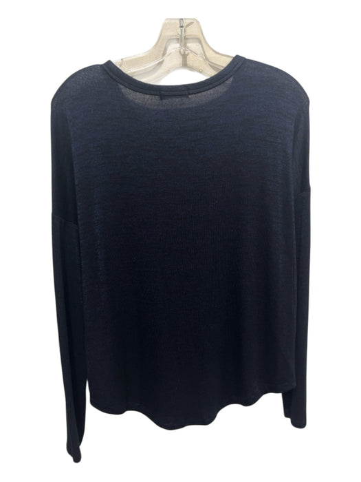 Rag & Bone Size M Navy Rayon Heathered Long Sleeve Top Navy / M