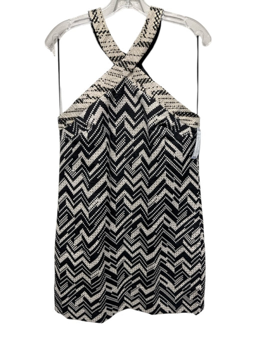 Trina Turk Size 10 Gold, Beige, Black Cotton & Polyester Sleeveless Mini Dress Gold, Beige, Black / 10