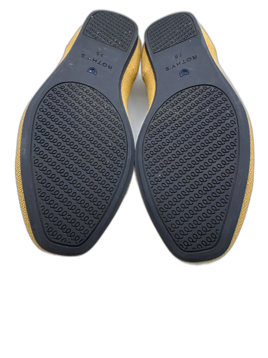 Rothy's Shoe Size 7.5 Yellow & Black Synthetic Knit Round Toe Flats Yellow & Black / 7.5