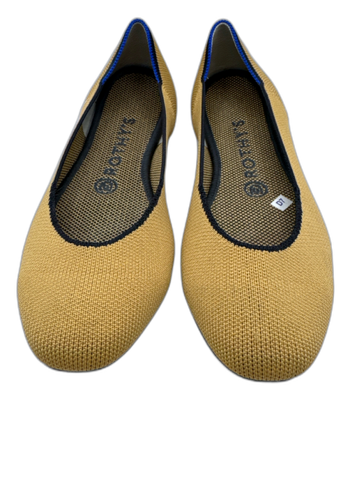 Rothy's Shoe Size 7.5 Yellow & Black Synthetic Knit Round Toe Flats Yellow & Black / 7.5