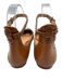Coach Shoe Size 5.5 Cognac Brown Leather Brass Hardware Ankle Buckle Flats Cognac Brown / 5.5