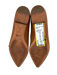 Coach Shoe Size 5.5 Cognac Brown Leather Brass Hardware Ankle Buckle Flats Cognac Brown / 5.5