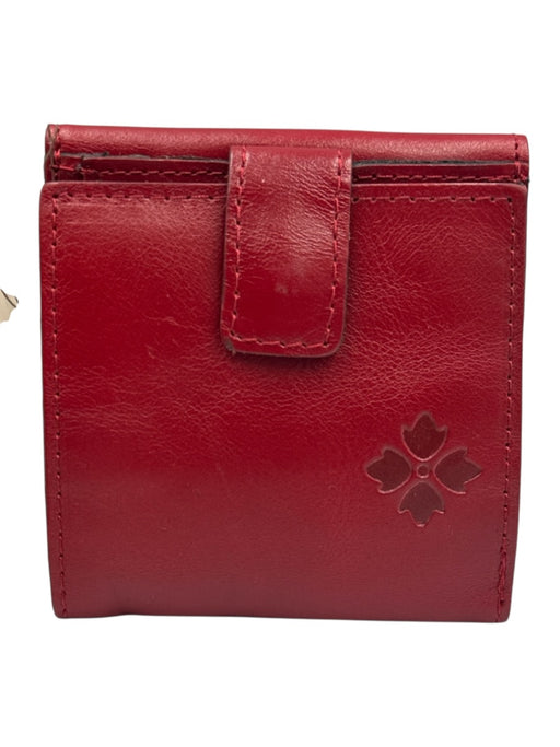 Patricia Nash Red Leather Snap Card Slots Fold Wallets Red