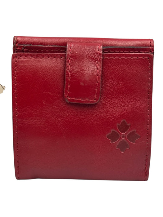 Patricia Nash Red Leather Snap Card Slots Fold Wallets Red