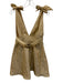 Lovers + Friends Size M Champagne Beige Polyester Tie Shoulders Belted Dress Champagne Beige / M