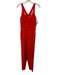 Trina Turk Size Est M Red Orange Polyester Sleeveless Paneled Pocketed Jumpsuit Red Orange / Est M