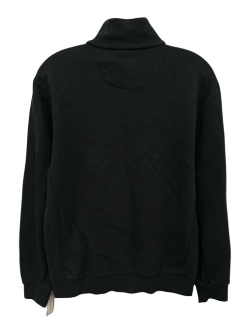 Polo NWT Size M Black Cotton Solid Quarter Button Men's Jacket Black / M