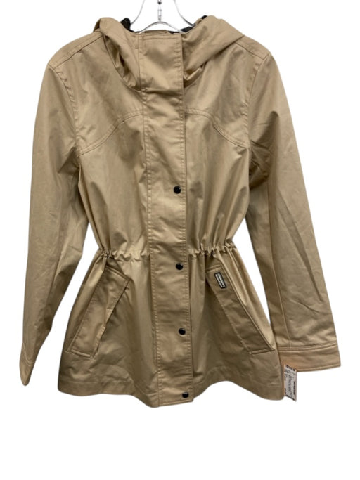 Hunter Size Medium Khaki Beige Cotton Long Sleeve Zip & Button Pockets Jacket Khaki Beige / Medium