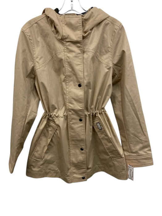 Hunter Size Medium Khaki Beige Cotton Long Sleeve Zip & Button Pockets Jacket Khaki Beige / Medium