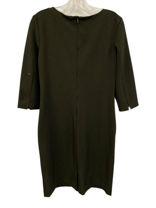 M.M. Lafleur Size 6 Dark Green Polyester Blend 3/4 Sleeve Pockets Paneled Dress Dark Green / 6