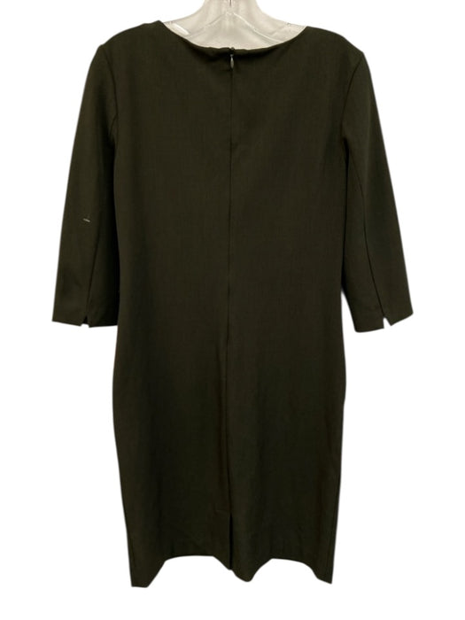 M.M. Lafleur Size 6 Dark Green Polyester Blend 3/4 Sleeve Pockets Paneled Dress Dark Green / 6