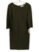 M.M. Lafleur Size 6 Dark Green Polyester Blend 3/4 Sleeve Pockets Paneled Dress Dark Green / 6