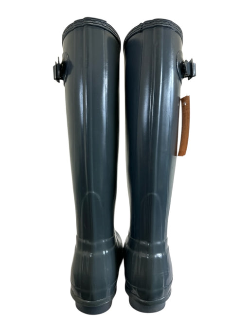 Hunter Shoe Size 6 Gray Rubber Round Toe Buckle Knee High Rainboots Gray / 6